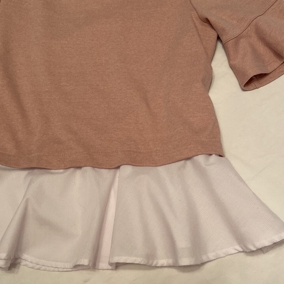Jane and Delancey bell sleeve peplum shirttail sweater - Picture 14 of 15